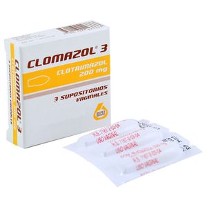 Clomazol 3 Supositorios Vaginales 200 mg Caja 3 Unidades