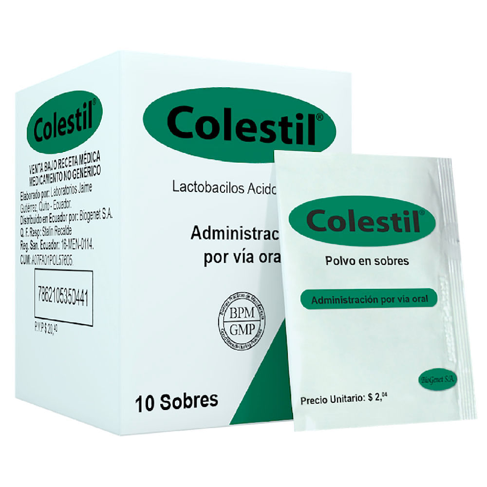 Colestil Polvo Sobres 2.5 g Caja Con 10 Unidades Farmacias Medicity
