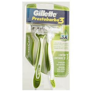 Gillette Afeitadora Prestobarba 3 Sensecare 2 Unidades