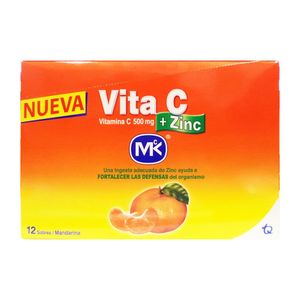 Vita C+Zinc Tabletas Masticables Mandarina Pague 2 / Lleve 3 Con 4 Unidades