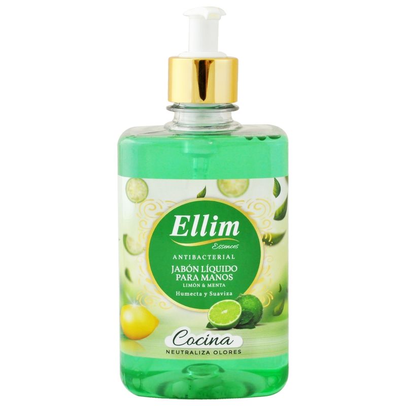 Ellim Jabón Líquido de Cocina Aroma Limón Menta Frasco con 500 mL