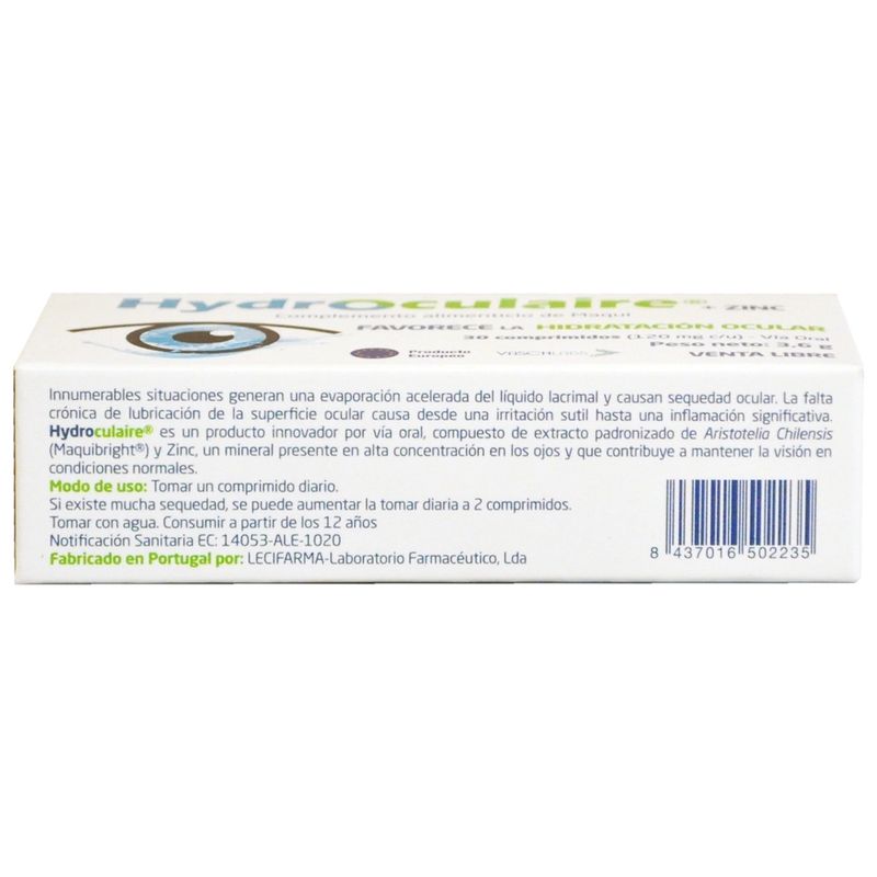 Hydroculaire Comprimidos Suplemento Alimenticio Caja con 30 Unidades