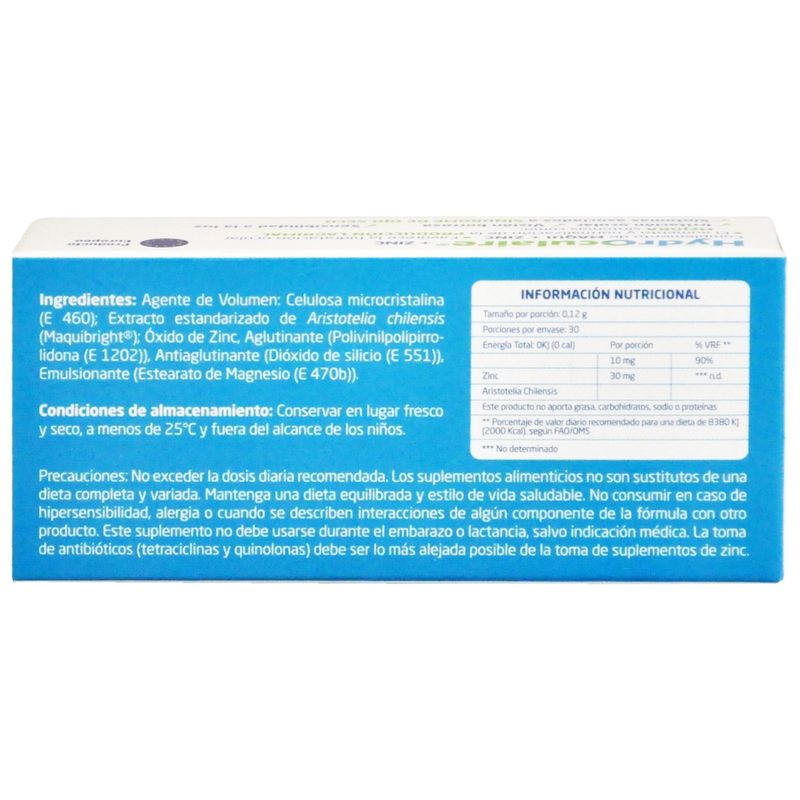 Hydroculaire Comprimidos Suplemento Alimenticio Caja con 30 Unidades