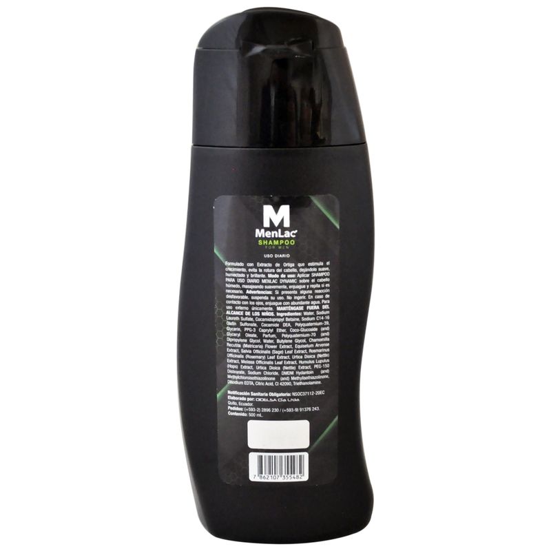 Menlac Shampoo Dynamic Para Hombre Frasco Con 500 Ml Farmacias Medicity 6724