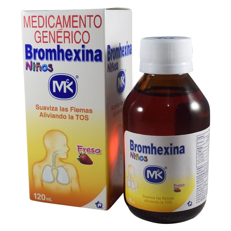 Bromhexina Mk Jarabe 4 mg / 5 mL Infantil Frasco Con 120 mL