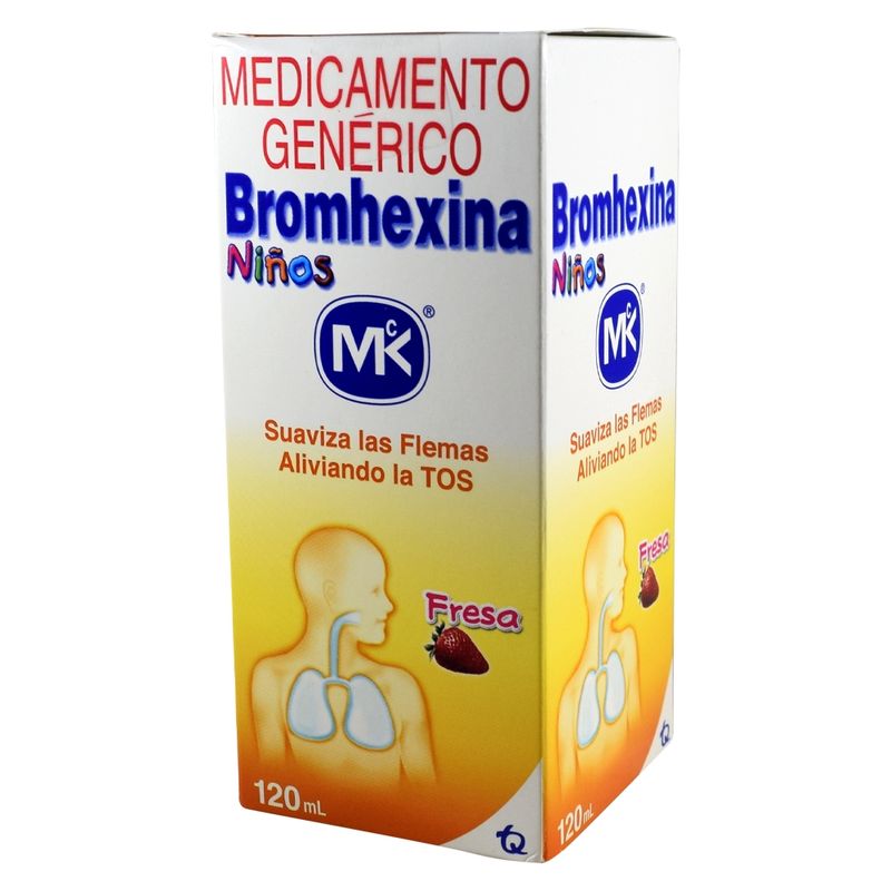 Bromhexina Mk Jarabe 4 mg / 5 mL Infantil Frasco Con 120 mL