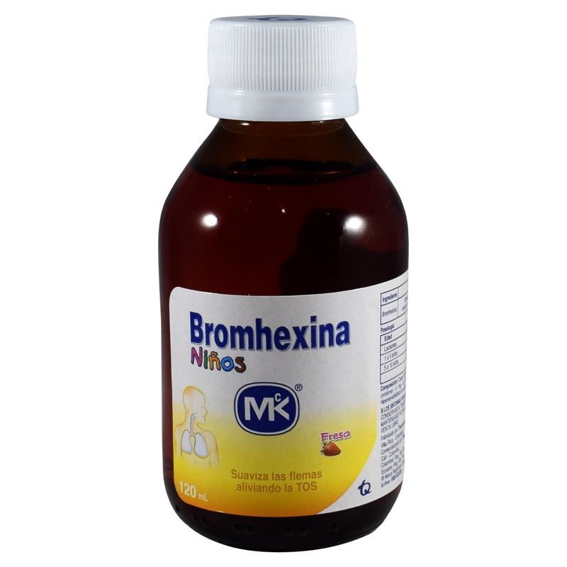 Bromhexina Mk Jarabe 4 mg / 5 mL Infantil Frasco Con 120 mL