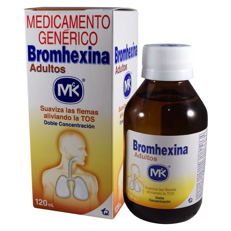Bromhexina Mk Jarabe 8 mg / 5 mL Adultos Frasco Con 120 mL