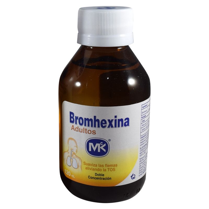 Bromhexina Mk Jarabe 8 mg / 5 mL Adultos Frasco Con 120 mL