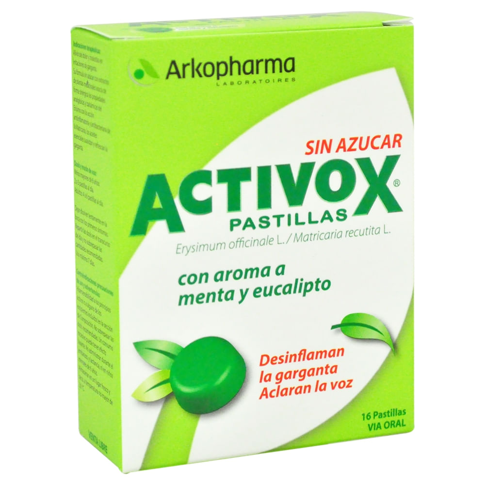 Activox Tabletas Miel-Limon Caja con 16 Unidades - Farmacias Medicity