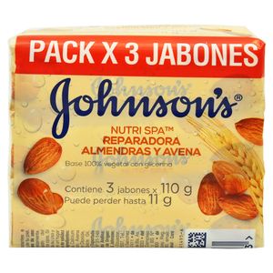 Johnson Jabón en Barra Tripack Almendra/Avena