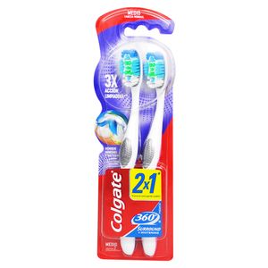 Colgate Cepillo Dental 360  Mediano 2x1 1 Unidad