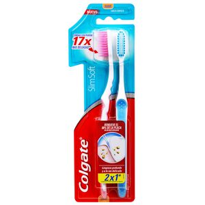 Colgate Cepillo Dental Slim Soft Blue 2x1 1 Unidad