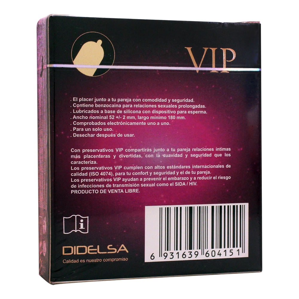 Vip Preservativos Retardante 3 Unidades Farmacias Medicity
