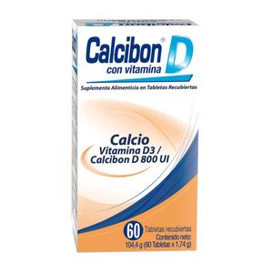 Calcibon D Suplemento Alimenticio Frasco con 60 Tabletas Recubiertas