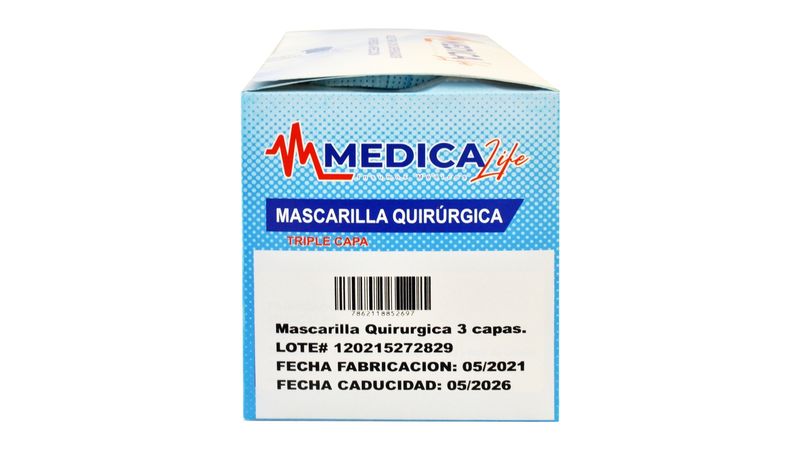⇨ Mascarillas Quirúrgicas - Caja 50 Unidades
