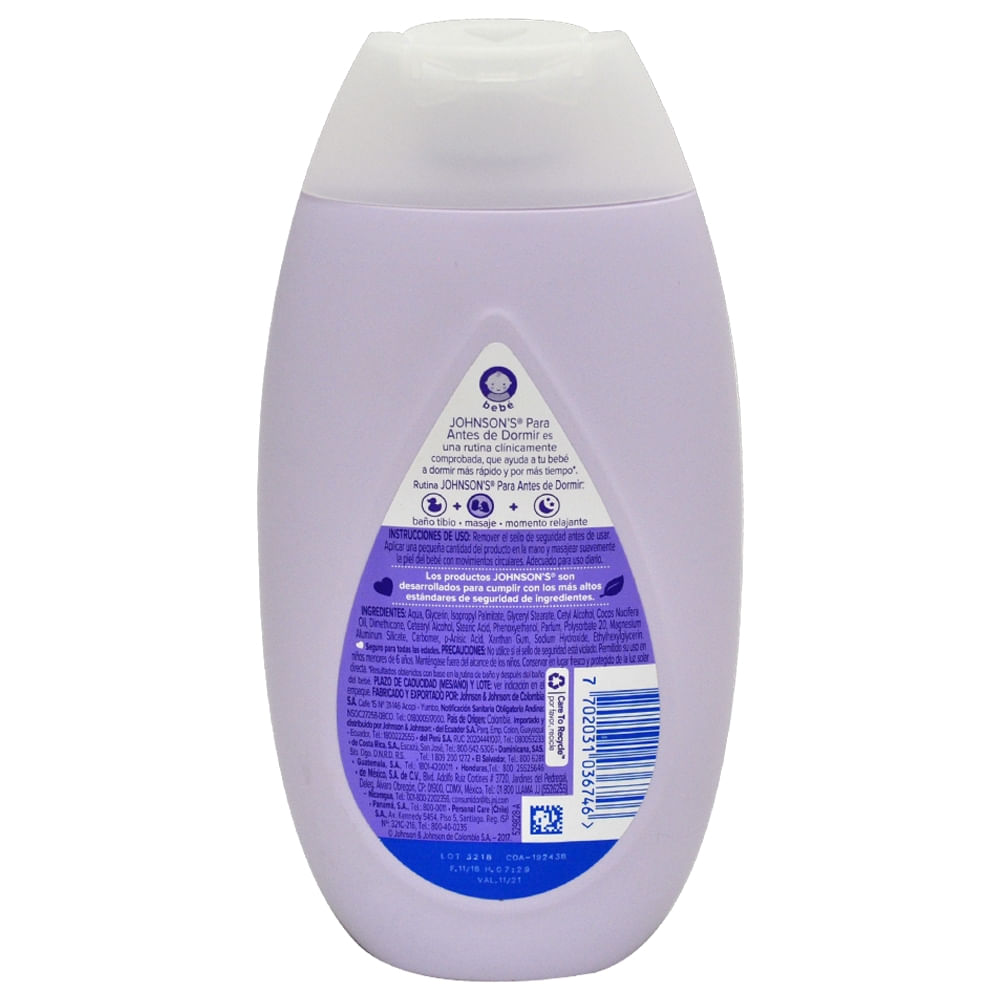 Comprar Crema Bebe Johnson Antes Dormir 400Ml