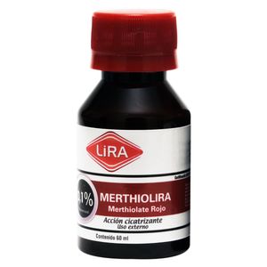Merthiolira Solución 0.1 % Rojo