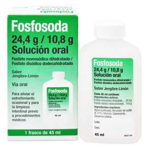 Fosfoda Solución Laxante Jengibre- Limón Frasco con 45 mL