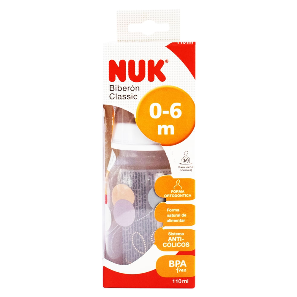 Biberón Classic Nuk 110ml - Productos para bebés y niños