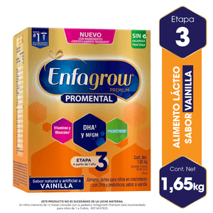Enfagrow Premium Alimento Lácteo Promental Vainilla Etapa 3 - Caja 1650