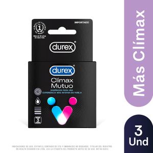 Durex Preservativos Climax Mutuo Caja con 3 Unidades