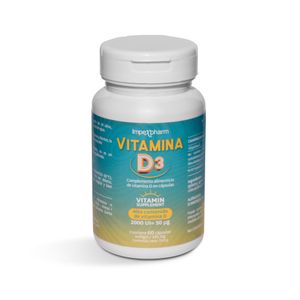 Vitamina D3 Suplemento Alimenticio 2000ui Frasco con 60 Unidades