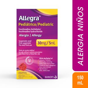 Allegra Suspensión 30 mg / 5 mL Pediátrico Frasco con 150 mL