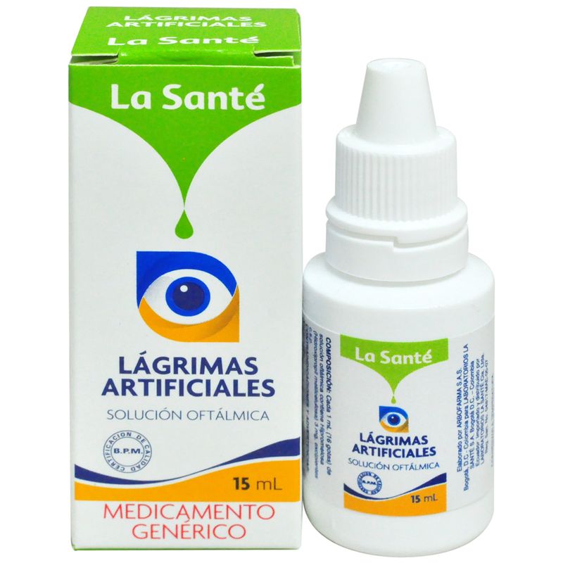 Lagrimas Artificiales Santé Solución Oftálmica Frasco Con 15 ML ...