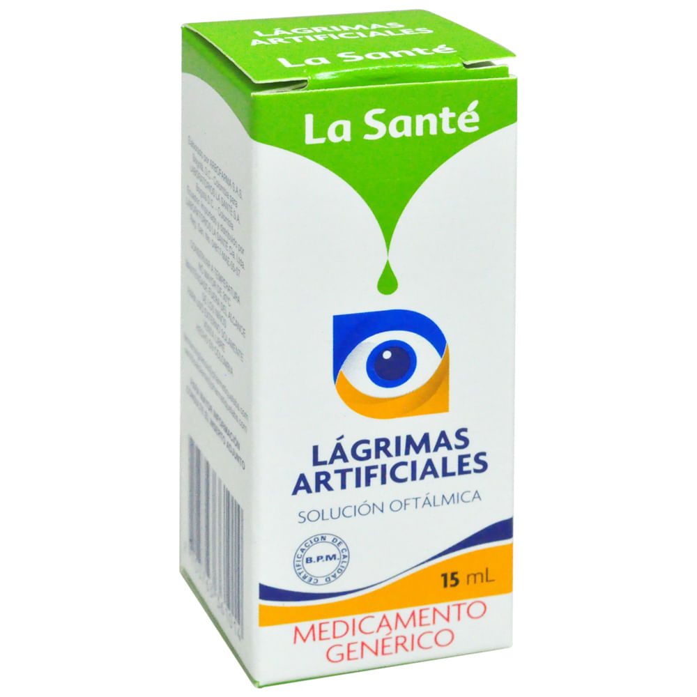 Lagrimas Artificiales Santé Solución Oftálmica Frasco con 15 mL