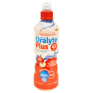 Oralyte 45 Plus Solución Manzana Frasco Con 400 ml