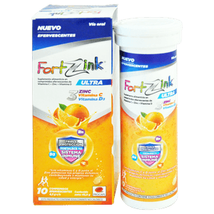 Fortzink Ultra 3 Comprimido Efervescente 4.5 g Frasco con 10 Unidades