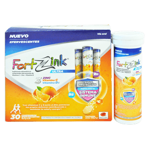 Fortzink Ultra 3 Comprimido Efervescente 4.5 g Caja 30 Unidades