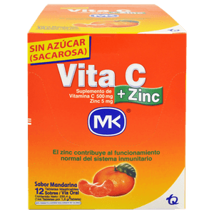 Mk Vita C+Zinc Tableta Masticable 12 Unidades