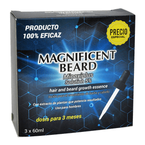 Magnificent Beard Loción 5% Frasco 60ml 3 Unidades
