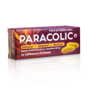 Paracolic Cápsula Blanda 400/20mg Caja 10 Unidades