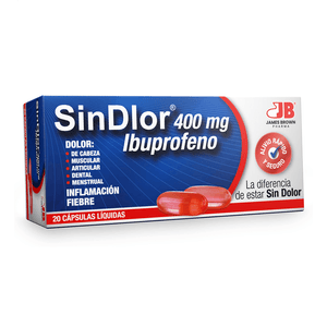 Sindlor Cápsula Líquida 400 mg Caja 20 Unidades