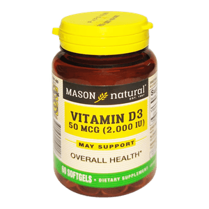 Mason Vitamina D3 Cápsula Blanda 50 mcg Frasco con 60 Unidades