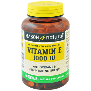 Mason Vitamina E Cápsulas Blandas 1000Ui Frasco con 100 Unidades