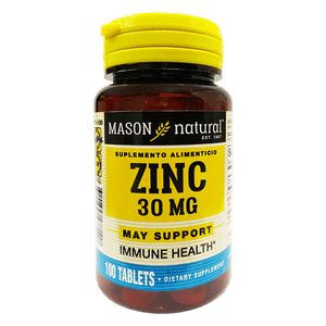 Mason Zinc Tabletas 30 mg Frasco 100 Unidades