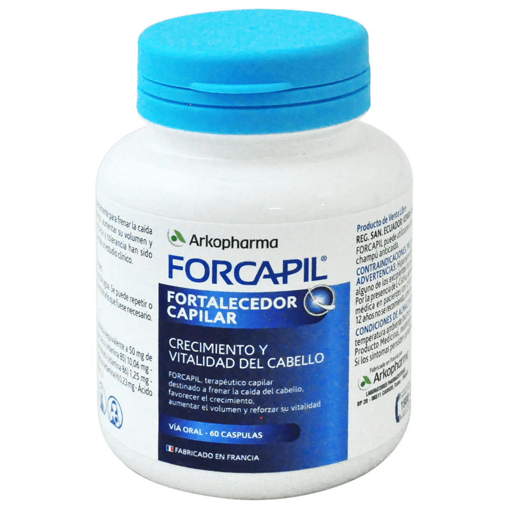 Forcapil Fortalecedor Capilar Capsulas Caja 60 Unidades - Farmacias ...