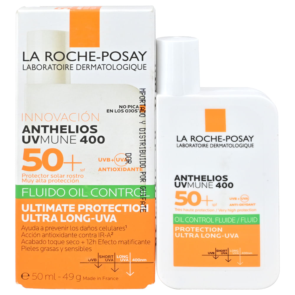 La Roche Posay Anthelios UVmune 400 Oil control Toque seco Protector solar  Con color SPF50+ 50 ml