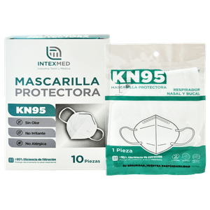 Intexmed Mascarilla Kn95 Adulto Blanca 10 Unidades
