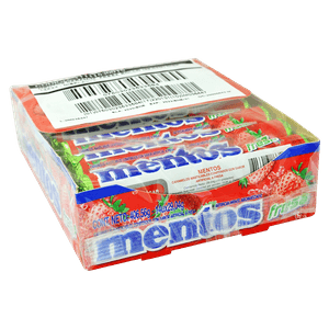 Mentos Caramelos Fresa 29.04 g Caja 14 Unidades
