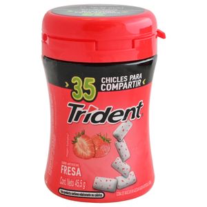 Trident Chicles Fresa Sin Azúcar 45.5g 6 Unidades