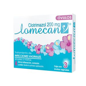 Lomecan V Óvulos 200 mg Caja 3 Unidades