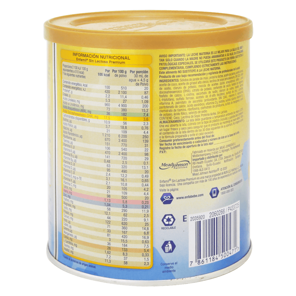 Enfamil Confort con 375 g - Farmacias Medicity