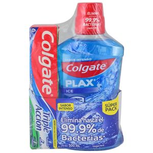 Colgate Kit Enjuague Bucal 500 ml + Pasta dental Kit