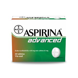 Aspirina Advance Tabletas 650/65mg Caja 40 Unidades