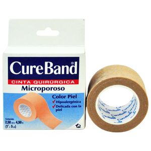 Cure Band Cinta Quirúrgica Microporoso Color Piel
